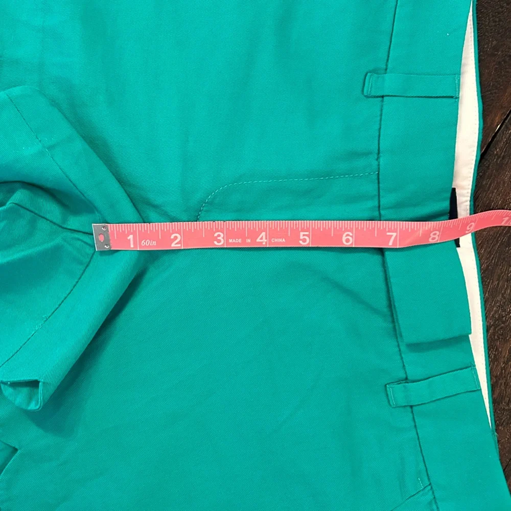 J. Crew Scalloped High Waist Shorts in Teal Green